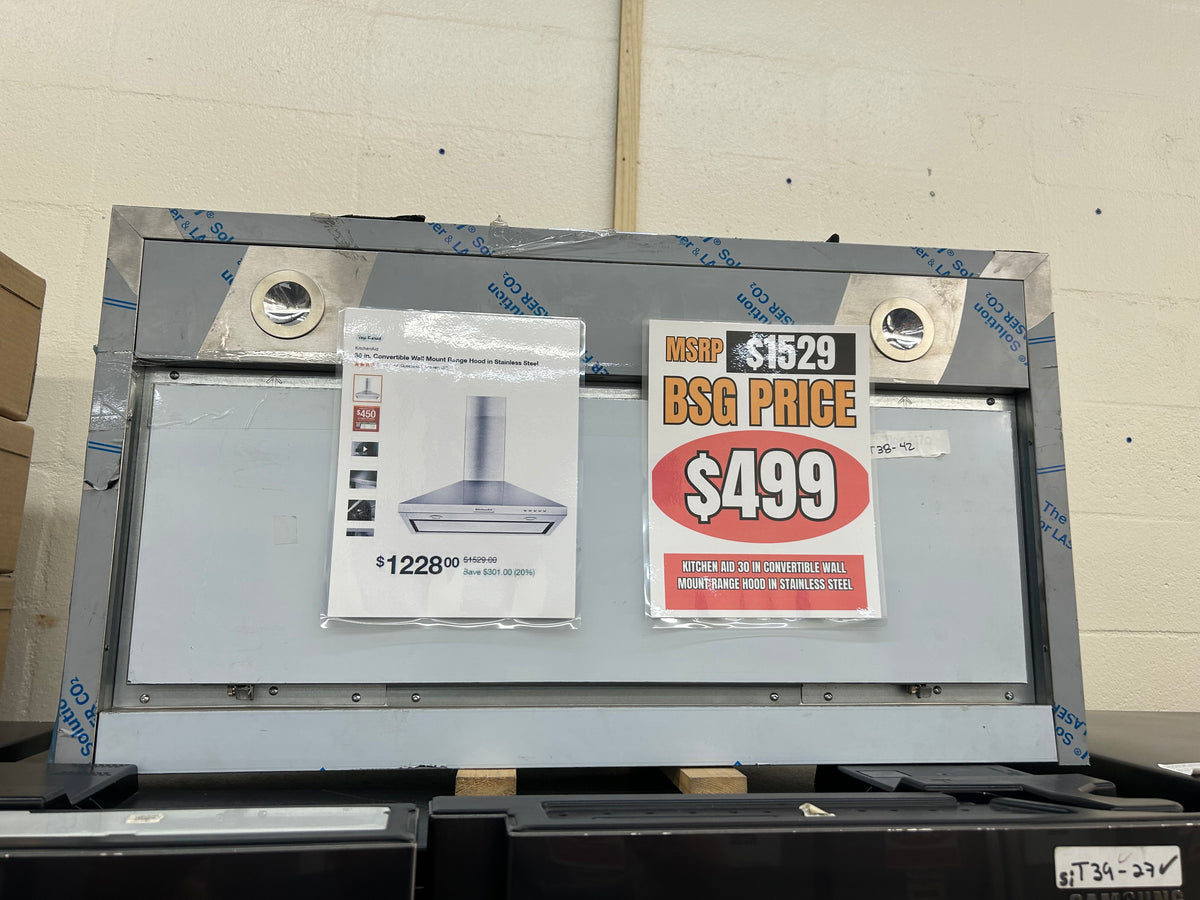 36" Convertible Wall Mount Range Hood in Stainless Steel