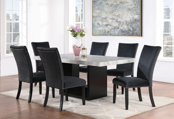 D02 Dining Table + D03 Side Chair Black