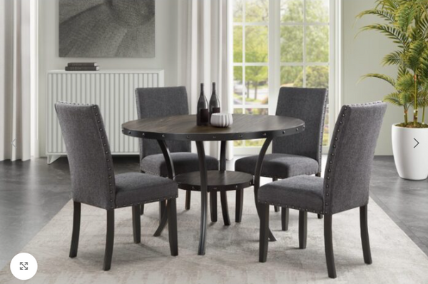 D1622 Dinning Table + D1622 Dinning Chair - Black