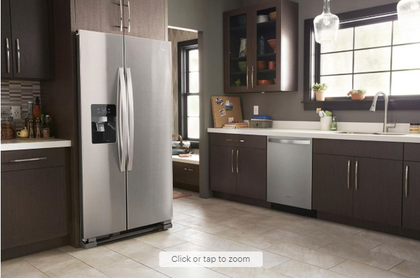 Whirlpool 21.04CU FT Side by Side Refrigerator in Stainless Steel