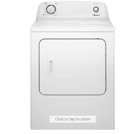 Amana - 6.5 Cu. Ft. Electric Dryer with Automatic Dryness Control - White