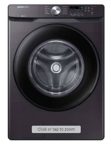 Samsung - 4.5 Cu. Ft. High Efficiency Stackable Smart Front Load Washer with Vibration Reduction Technology+ - Black Stainless Steel