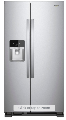 21.4 CU. Refrigerator Whirlpool Side by Side in SS