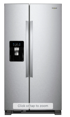 Whirlpool - 24.6 Cu. Ft. Side-by-Side Refrigerator - Stainless Steel