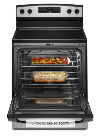 Amana - 4.8 Cu. Ft. Freestanding Electric Range - Stainless Steel