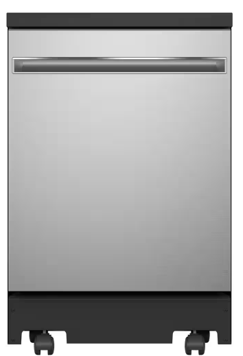 24 in. Top Control Portable Stainless Steel Dishwasher with Stainless Steel Interior, Sanitize, 54 dBA