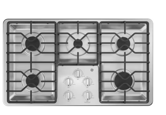36" Built-In Gas Cooktop with Dishwasher-Safe Grates