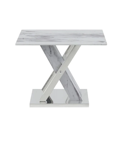 Elegant Marble Glass top End Table