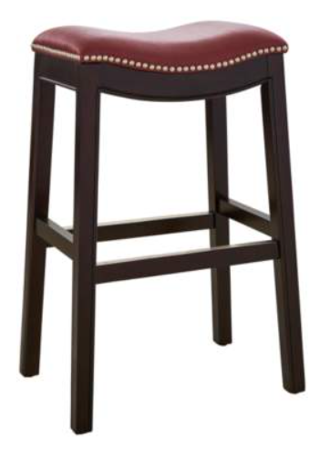 Julian 30" Red Faux Leather Bar Stool