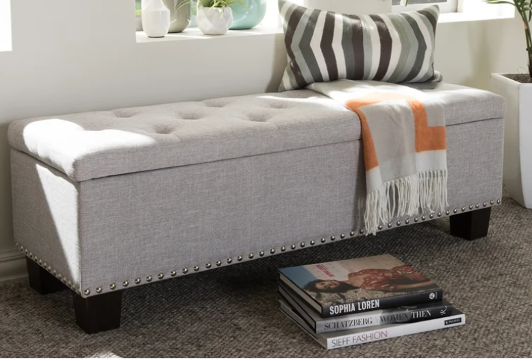 Ahrens Polyester Blend Upholstered Storage Bench