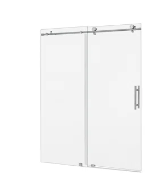 4 wheels framless shower door 60x76
