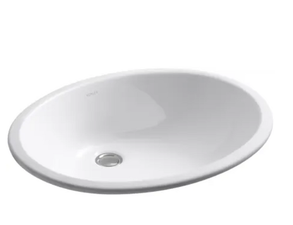 19-1/2" x  16' Oval Undermount Ceramic undermount sink