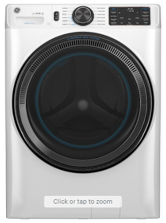 GE - 5.0 Cu. Ft. Stackable Smart Front Load Washer with Steam and Smart Dispense - White