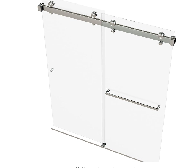 60 in. x 78 in. Fully Frameless Sliding Bypass Shower Door