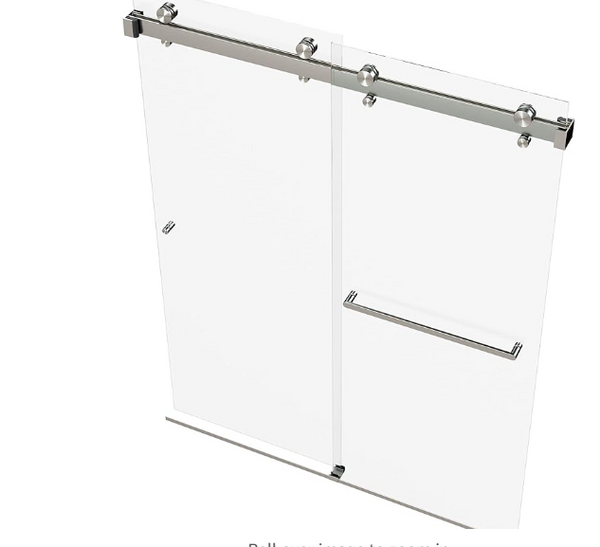 60 in. x 78 in. Fully Frameless Sliding Bypass Shower Door